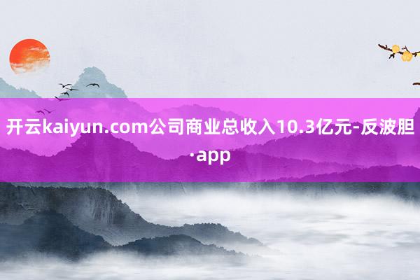 开云kaiyun.com公司商业总收入10.3亿元-反波胆·app