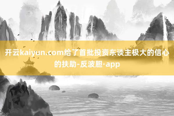 开云kaiyun.com给了首批投资东谈主极大的信心的扶助-反波胆·app