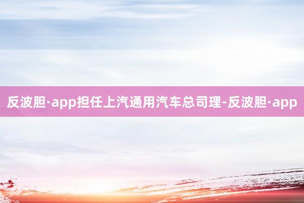 反波胆·app担任上汽通用汽车总司理-反波胆·app