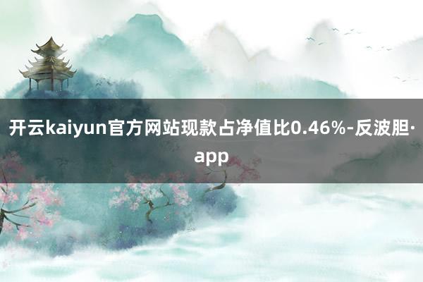 开云kaiyun官方网站现款占净值比0.46%-反波胆·app