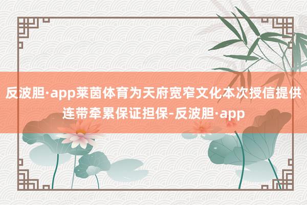 反波胆·app莱茵体育为天府宽窄文化本次授信提供连带牵累保证担保-反波胆·app