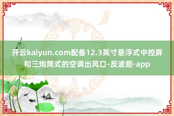 开云kaiyun.com配备12.3英寸悬浮式中控屏和三炮筒式的空调出风口-反波胆·app