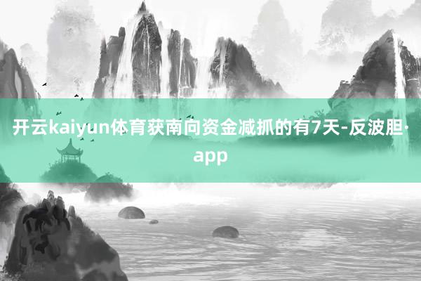 开云kaiyun体育获南向资金减抓的有7天-反波胆·app