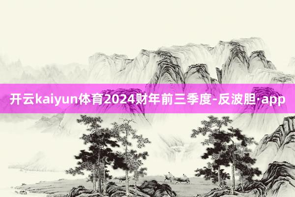 开云kaiyun体育2024财年前三季度-反波胆·app