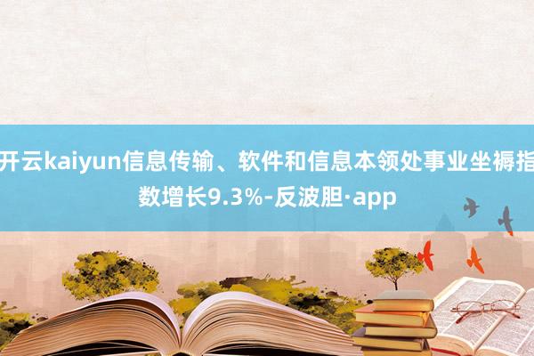 开云kaiyun信息传输、软件和信息本领处事业坐褥指数增长9.3%-反波胆·app