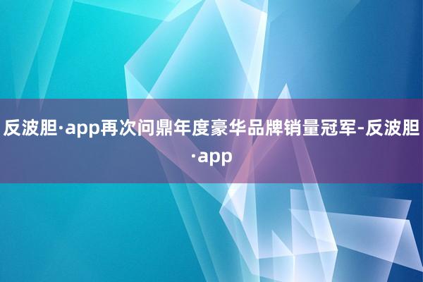 反波胆·app再次问鼎年度豪华品牌销量冠军-反波胆·app