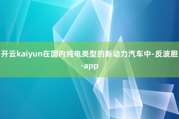 开云kaiyun在国内纯电类型的新动力汽车中-反波胆·app